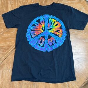 Woodstock Tie-Dye Peace Sign T-Shirt